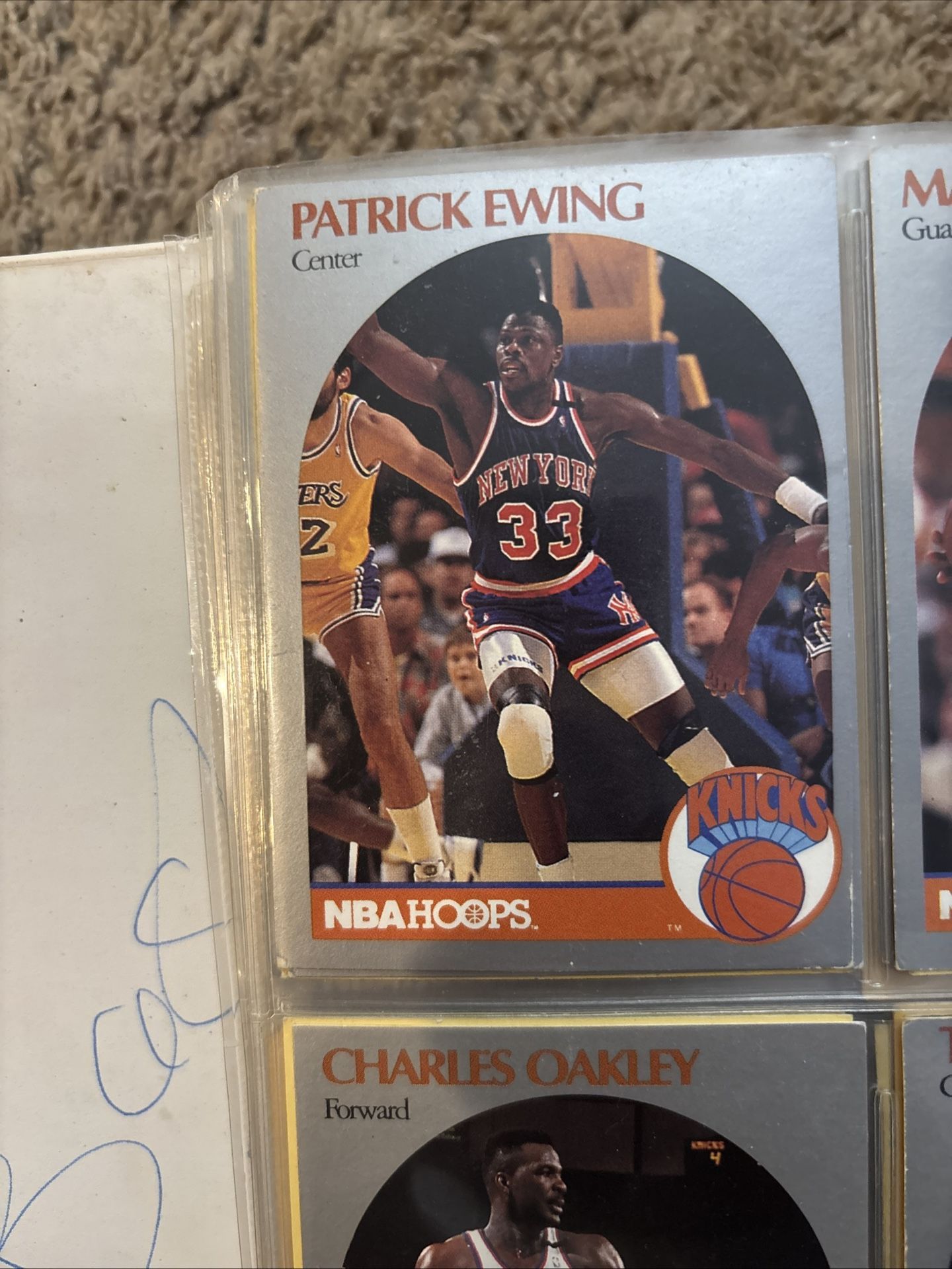 Patrick Ewing New York Knicks NBA HOOPS Trading Card