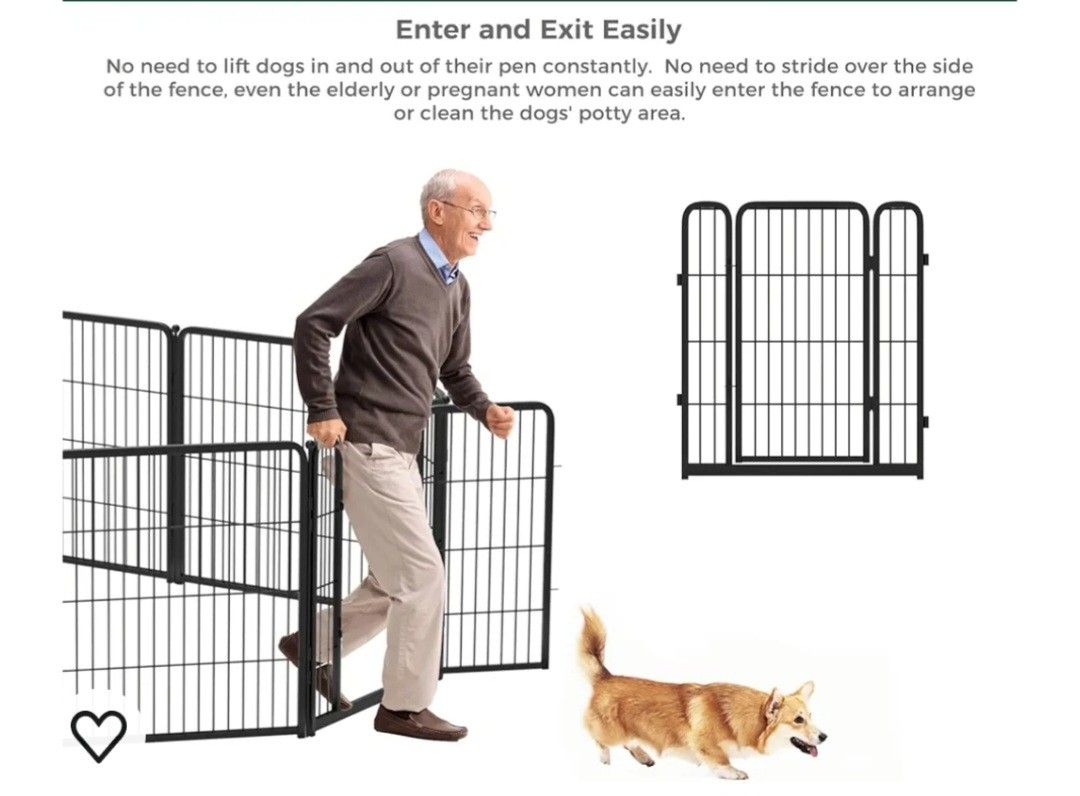 New 40 Tall Xl Heavy Duty Panel Dog Playpen With Shapable - Main Image