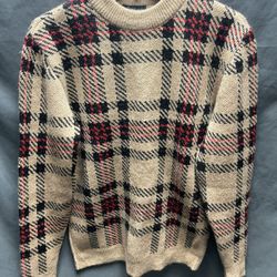 Men’s New Look Plaid Sweater - Size Medium