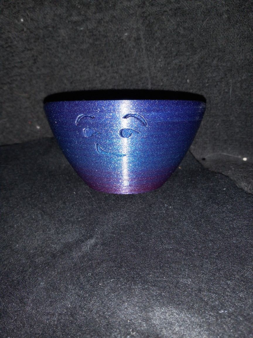 Glittering Blue and Purple Smirk Little Bowl