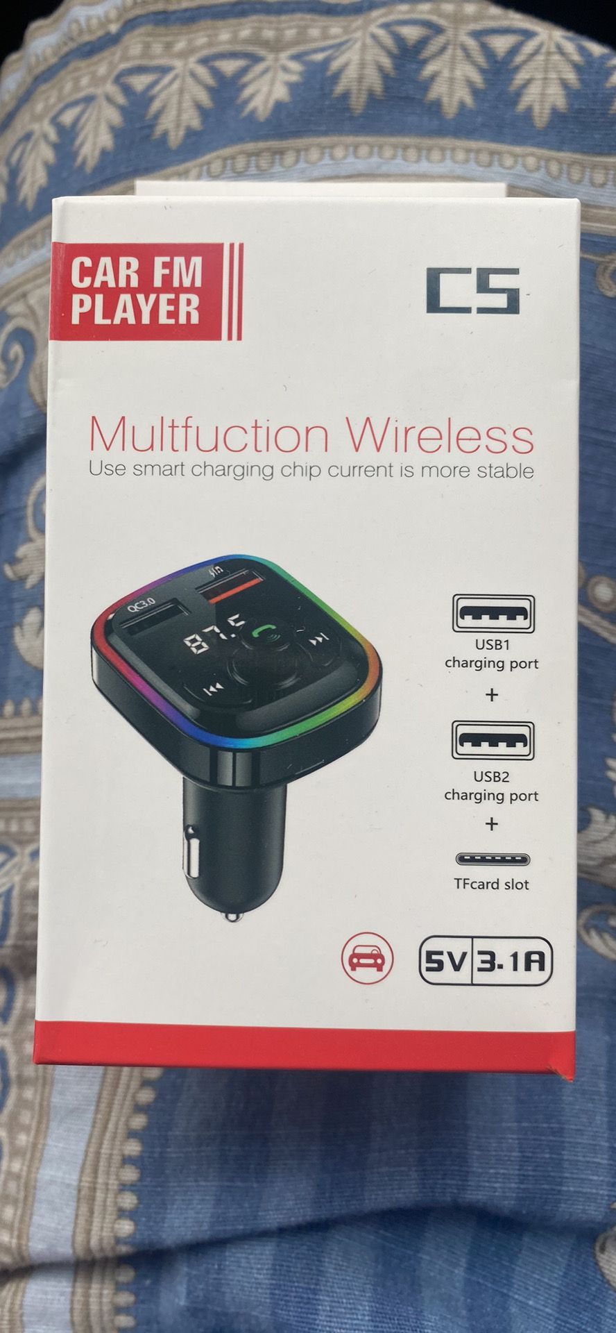 Car Fm Player Multifunction Wireless Adapter For Cars