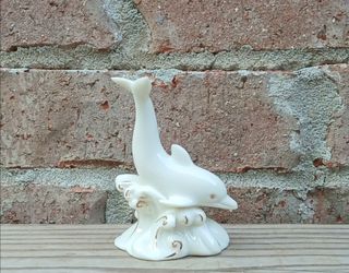 Vintage Lenox Classic Ivory Dive Of The Dolphin Figurine