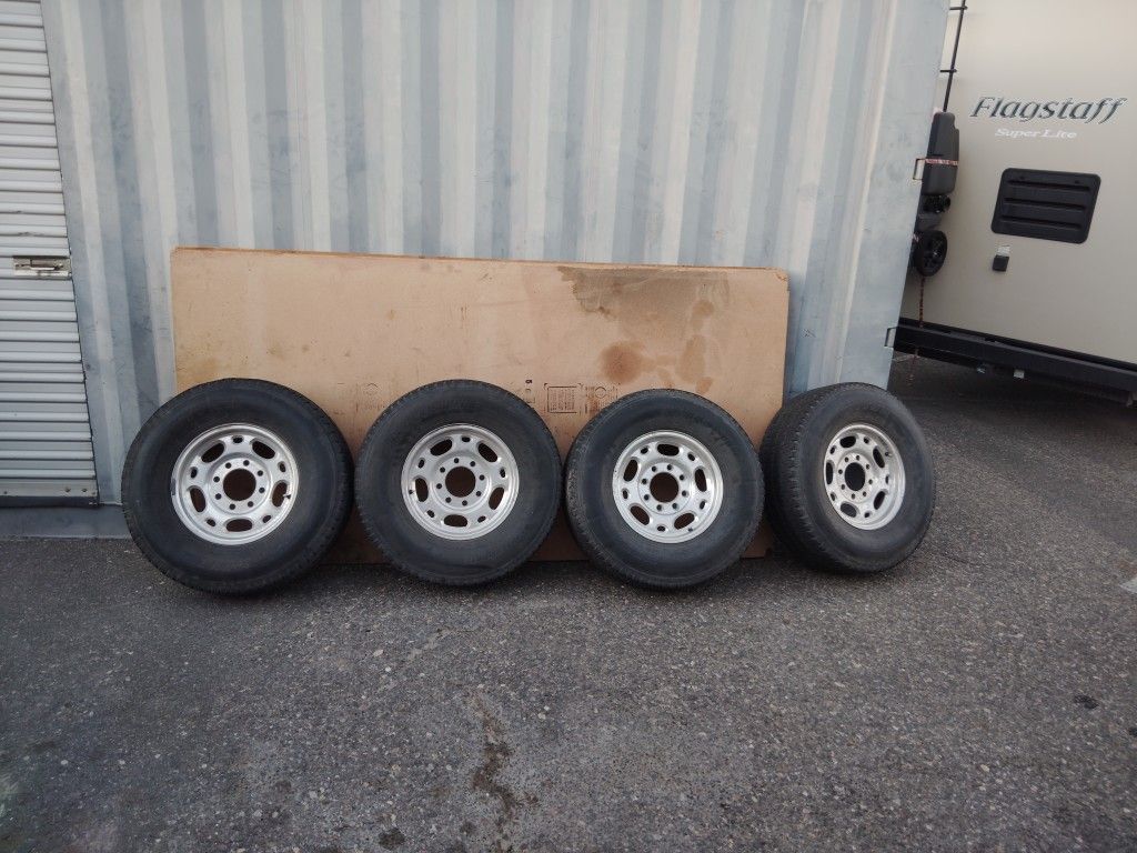 4 Used Tires And Rims For Chevy Silverado 8 Lug Nuts