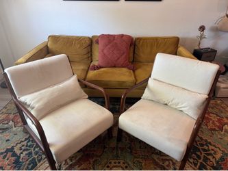 Two Mid Century Modern Armchairs
