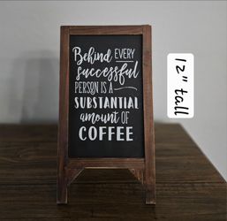 Coffee Themed Tabletop Chalkboard Sign