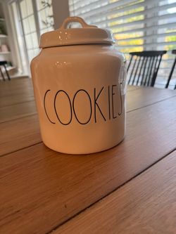 Rae Dunn COOKIES Ceramic Canister Cookie Jar Kitchen Decor
