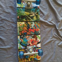 2010 Marvel Spiderman Comic Panel Skateboard 