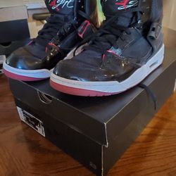 Jordan Flight 45 High – Black/Varsity Red/White – Size 8 – Used