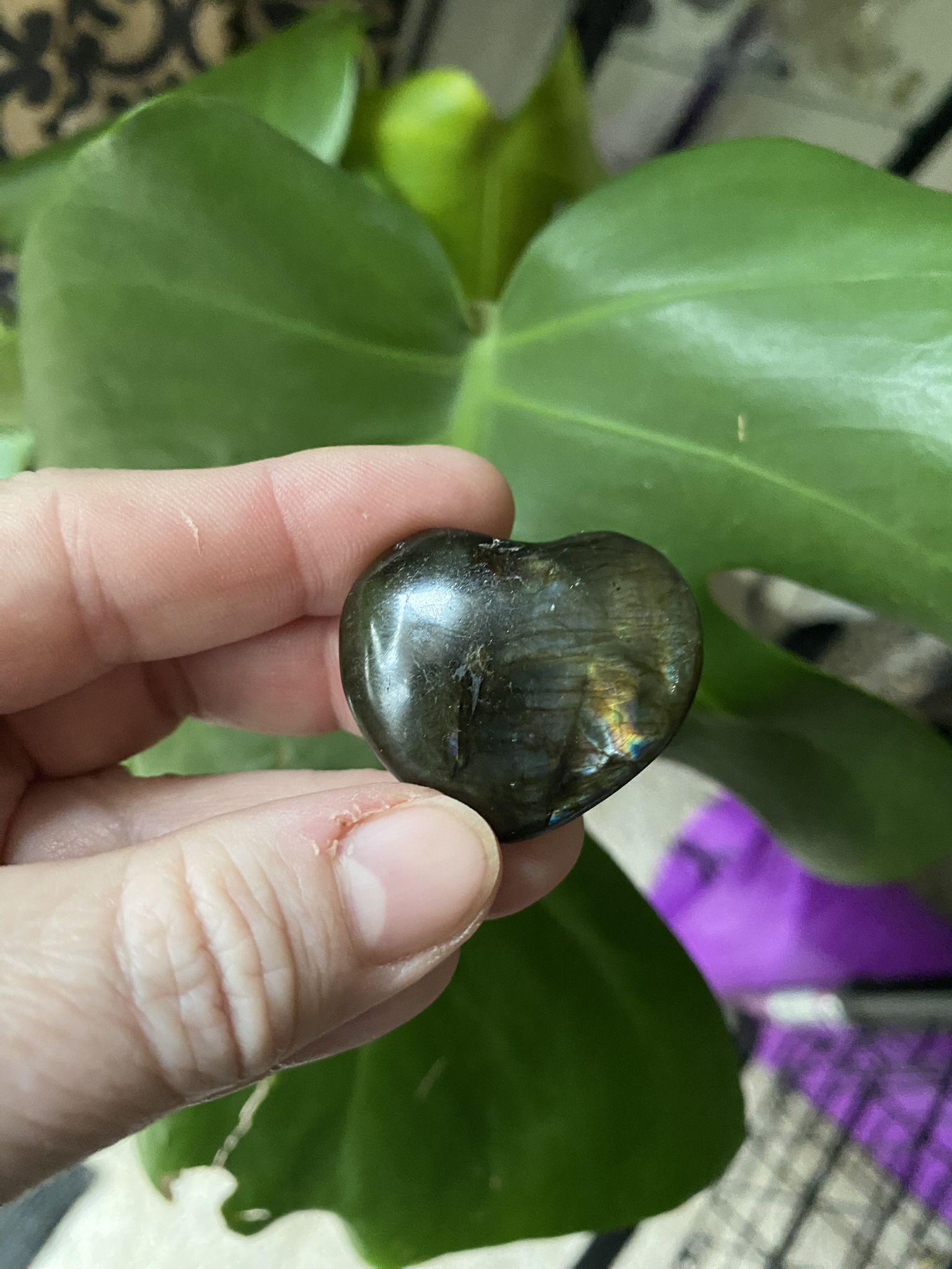 Mini Labradorite Heart 