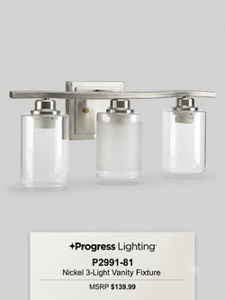 Progress Lighting 3-Light Vanity New In Box - $20