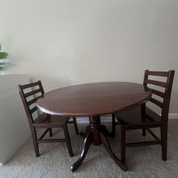 Solid Wood Dining Set - Dining Table and 2 Chairs - $175 (lafayette / orinda / moraga)