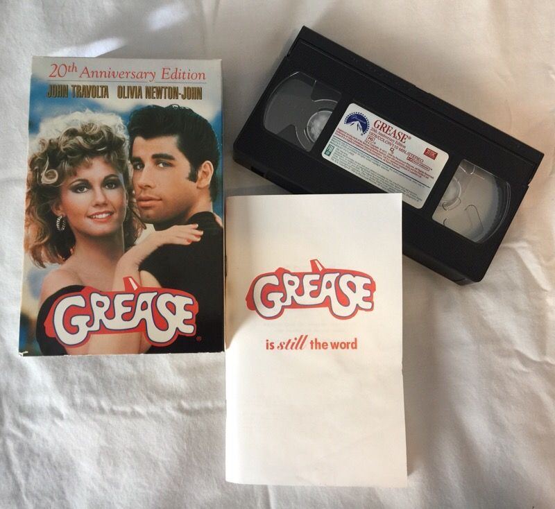 Grease VHS 20th anniversary collectible movie