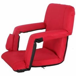 New Stadium Seat Bleachers Back Support, Foldable 6 Reclining Positions, Backpack Straps