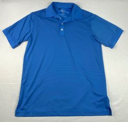 Adidas Golf Climalite Blue Short Sleeve Polo Shirt