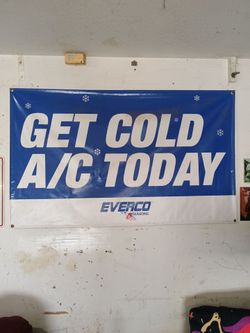 Durable vinyl mechanic shop sign