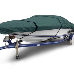 Budge American Flagship Ripstop Boat Cover, Fits V-Hull Fishing Boats, Hunter Green, 14" x16 "Long (Beam Width Up to 90") 🆕✅Retails $320.40