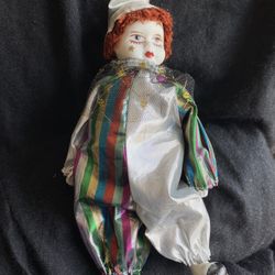Vintage Cute Clown moveable hands & legs unused