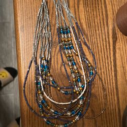 Multi strand Handmade Beaded Necklace 