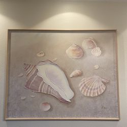 Framed Seashell Artwork Painting 