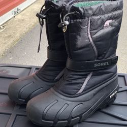 SOREL NY1885-016 WOMEN’S BLACK WINTER SNOW BOOTS SIZE 7