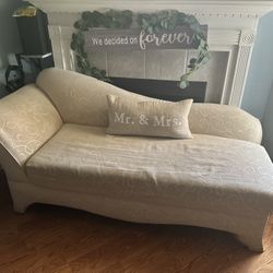 Beige Fabric Chaise/Bench (comfort Sofa) 