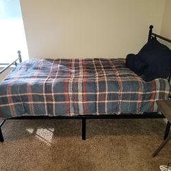 Like New, Twin Sized Bed With Medium Firm Mattress