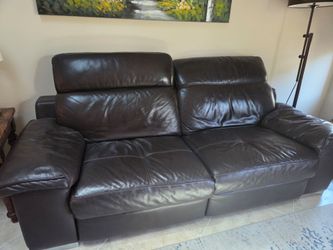 Leather couch & chair