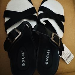 Women's Slide Sandals with Locking Buckle & Non-Slip Sole | Casual Open-Toe Lace-Up Summer Sandals for Everyday Comfort