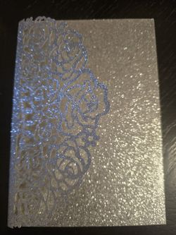 Silver Glitter Invitation Sleeves