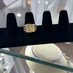 10k Gold Nugget Ring 