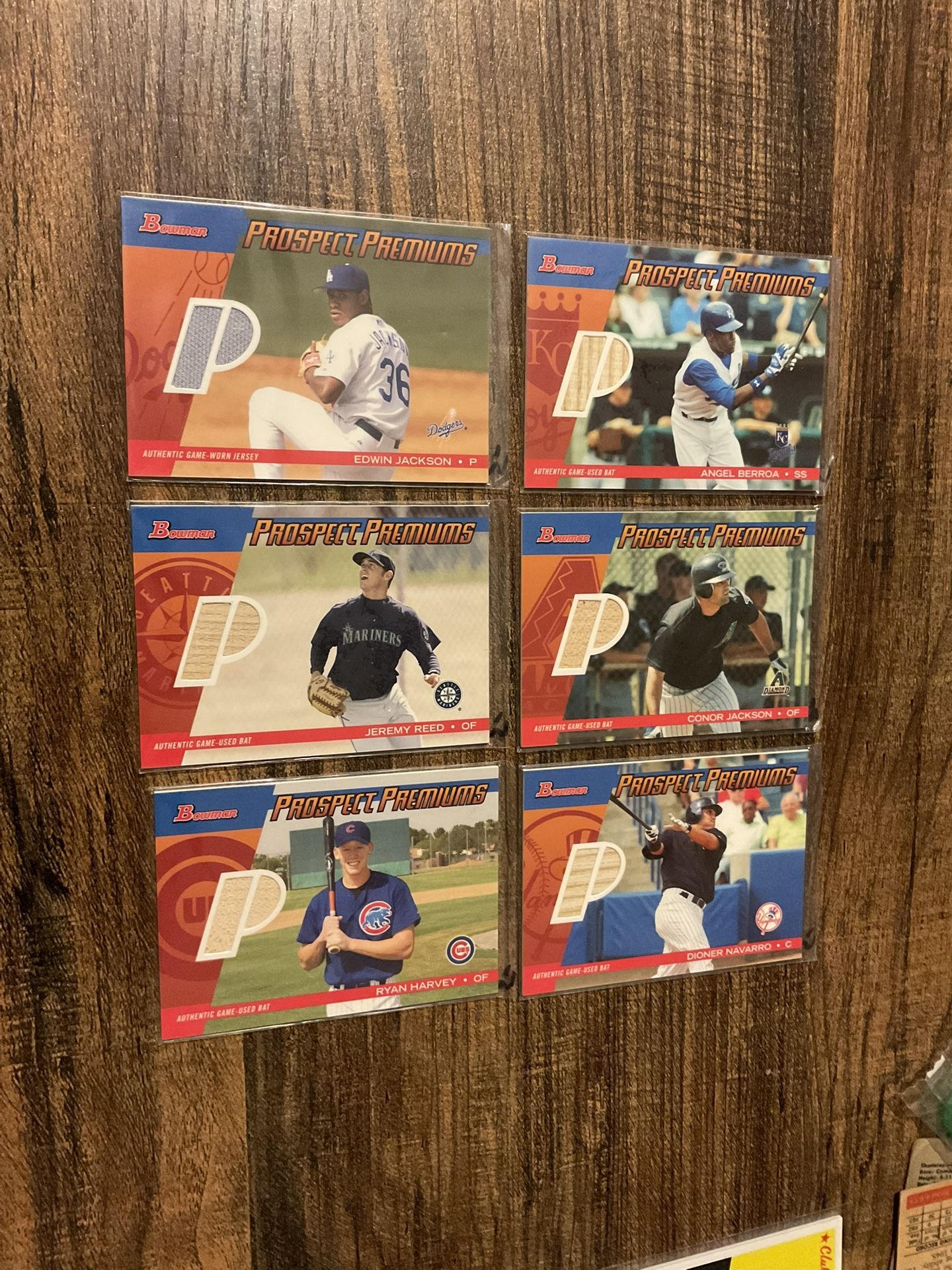 6 Rookie 2004 Bowman Bat Relic Baseball Cards