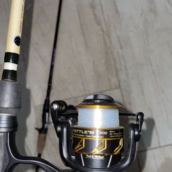 Two rod and reel salt/fresh water combos