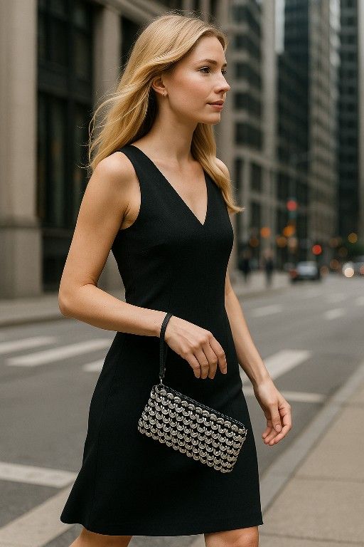 Handmade Pop Tab Clutch Purse – Eco-Friendly Silver & Black Wristlet