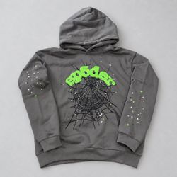 Gray Sp5der Hoodie