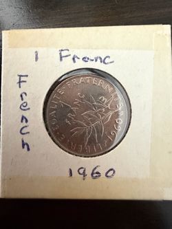 1960 1 French Franc coin