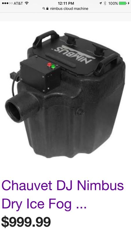 Dry ice effect machine for sale. Retail for $1,000 and shipping is another $150.00 selling now for $950.00