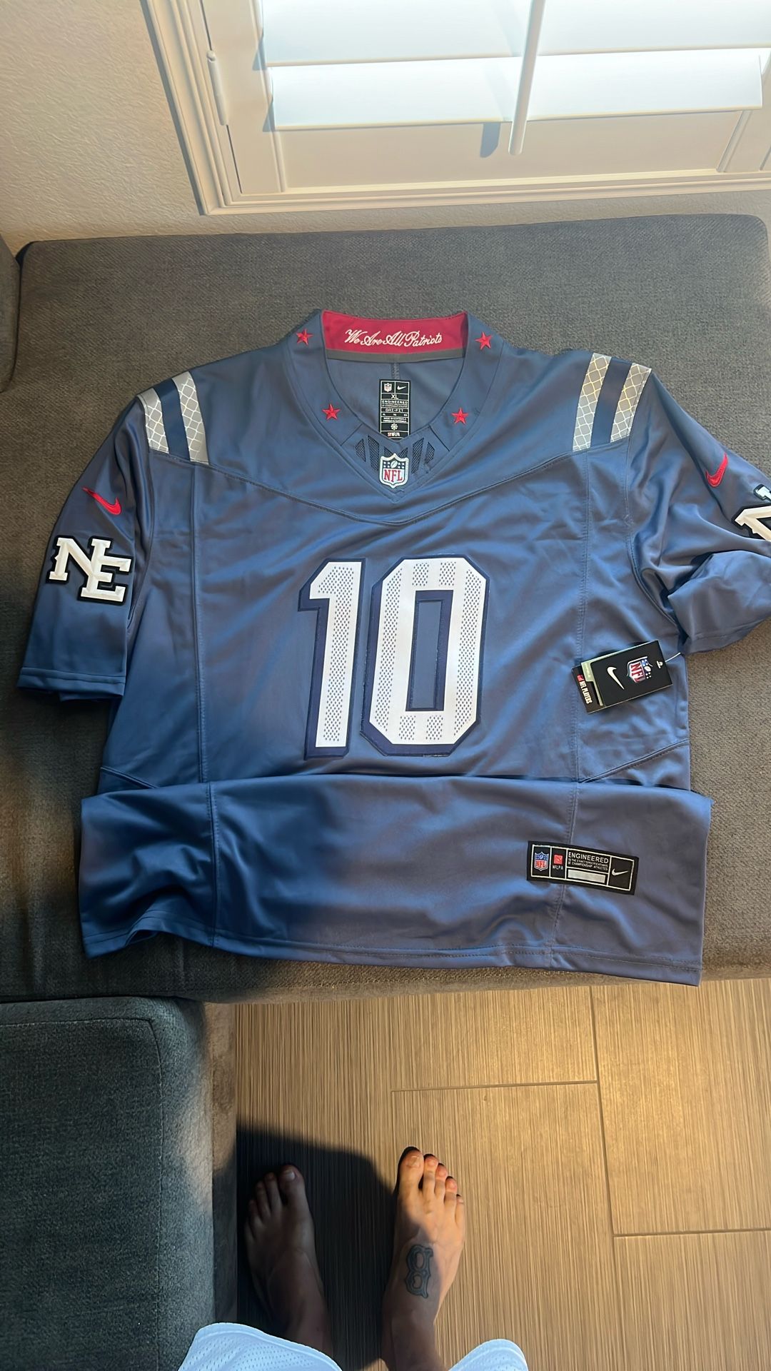 Drake Maye Storm Cloud Jersey Rare Nike XL