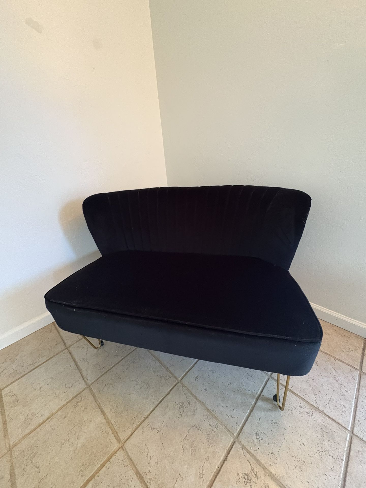 Modern Velvet Loveseat