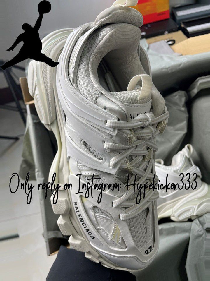 Balenciaga Tracks White Sneaker In stock shoes for Sale in New York, - OfferUp