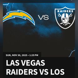 Raiders at Chargers Sunday November 30th