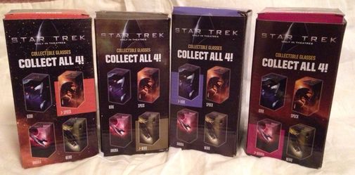 4 Star Trek collectible glasses