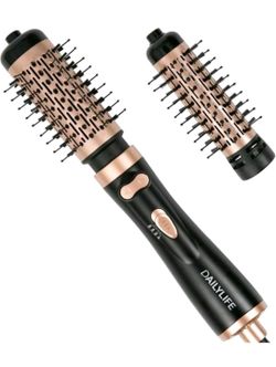DAILYLIFE Rotating Hot Air Brush with 2  Interchangeable Brushes 1.5" And  2"