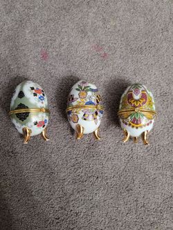 Faberge Style Egg Trinket Boxes 3