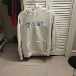 Off Brand Sea Shell Embroidery Hoodie - Grey - Medium