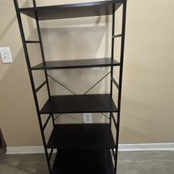 (2) 5 ft-3 in Mid Century Modern Minimalist Shelf Stand