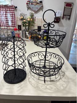 Fruit basket and keurig rack