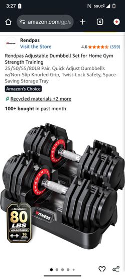 Adjustable dumbbell set (max 160 lbs)