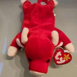 RARE Snort BULL BEANIE BABY ***RARE May 15th 1995