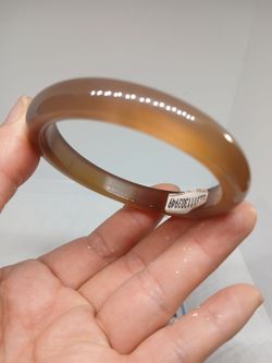 Certified lavender brownish reddish agate icy high translucent bangle size 58.3mm