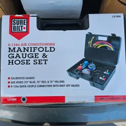 Sure Built Manifold Gauge And Hose Set